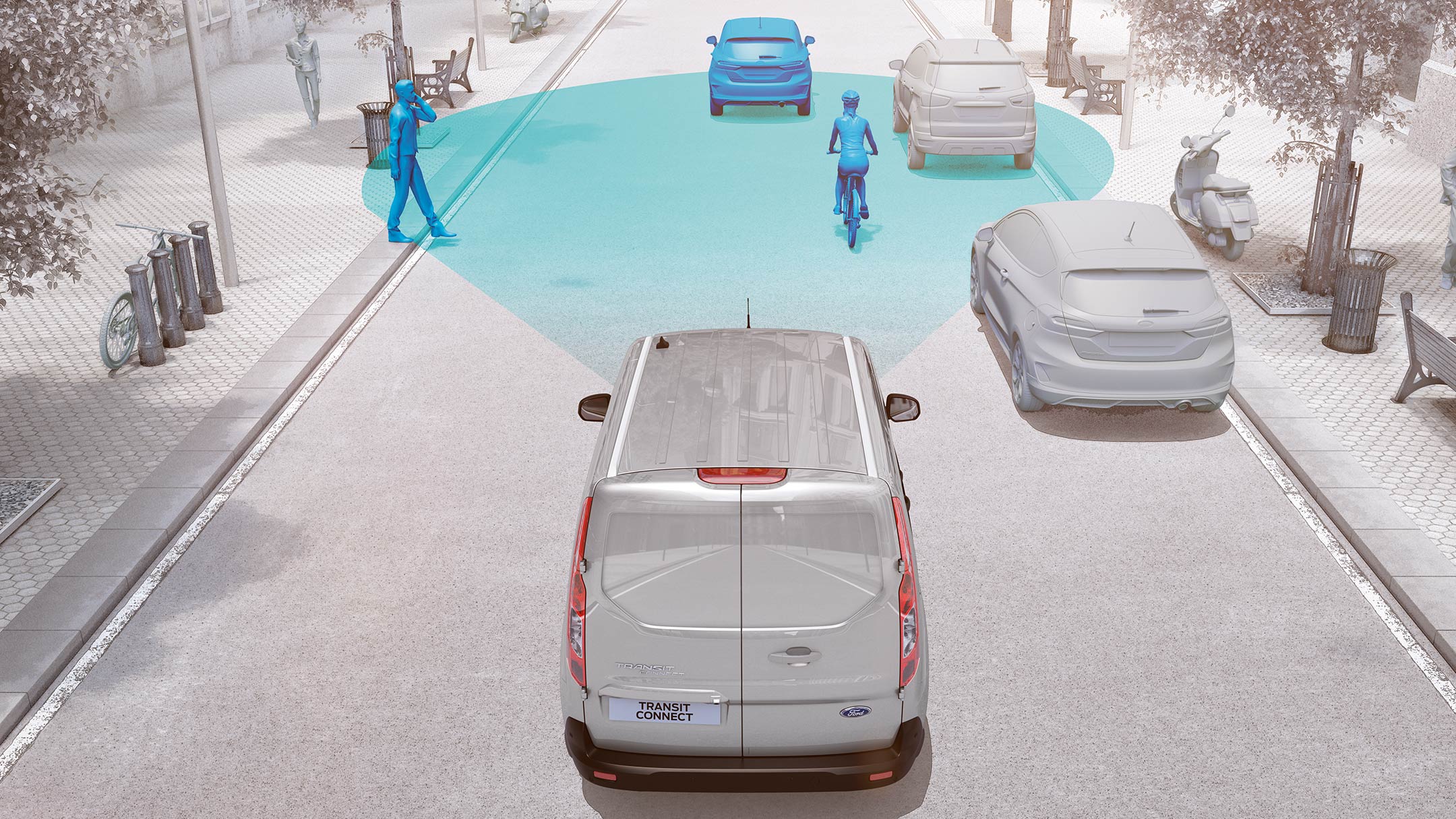 Ford Transit Connect mostra Pre-Collision-Assist