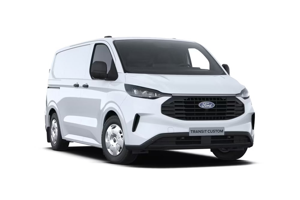Vista frontale del nuovo Transit Custom.