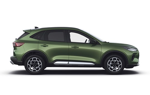 Una Ford Kuga Full Hybrid verde.