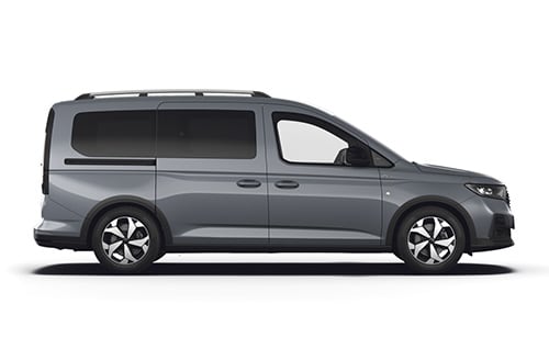 Un furgone Ford Tourneo Connect Plug-in-Hybrid color argento.