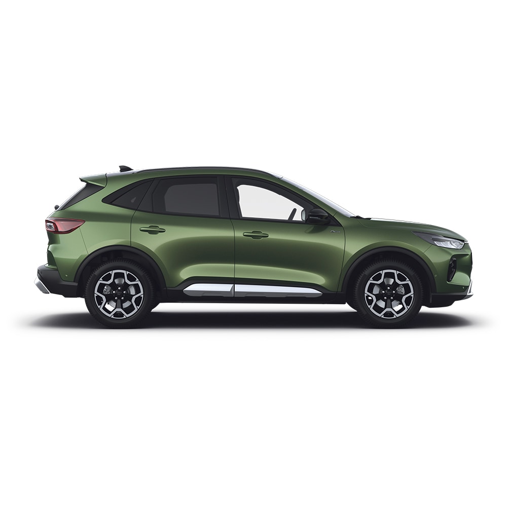 Una Ford Kuga Full Hybrid verde.