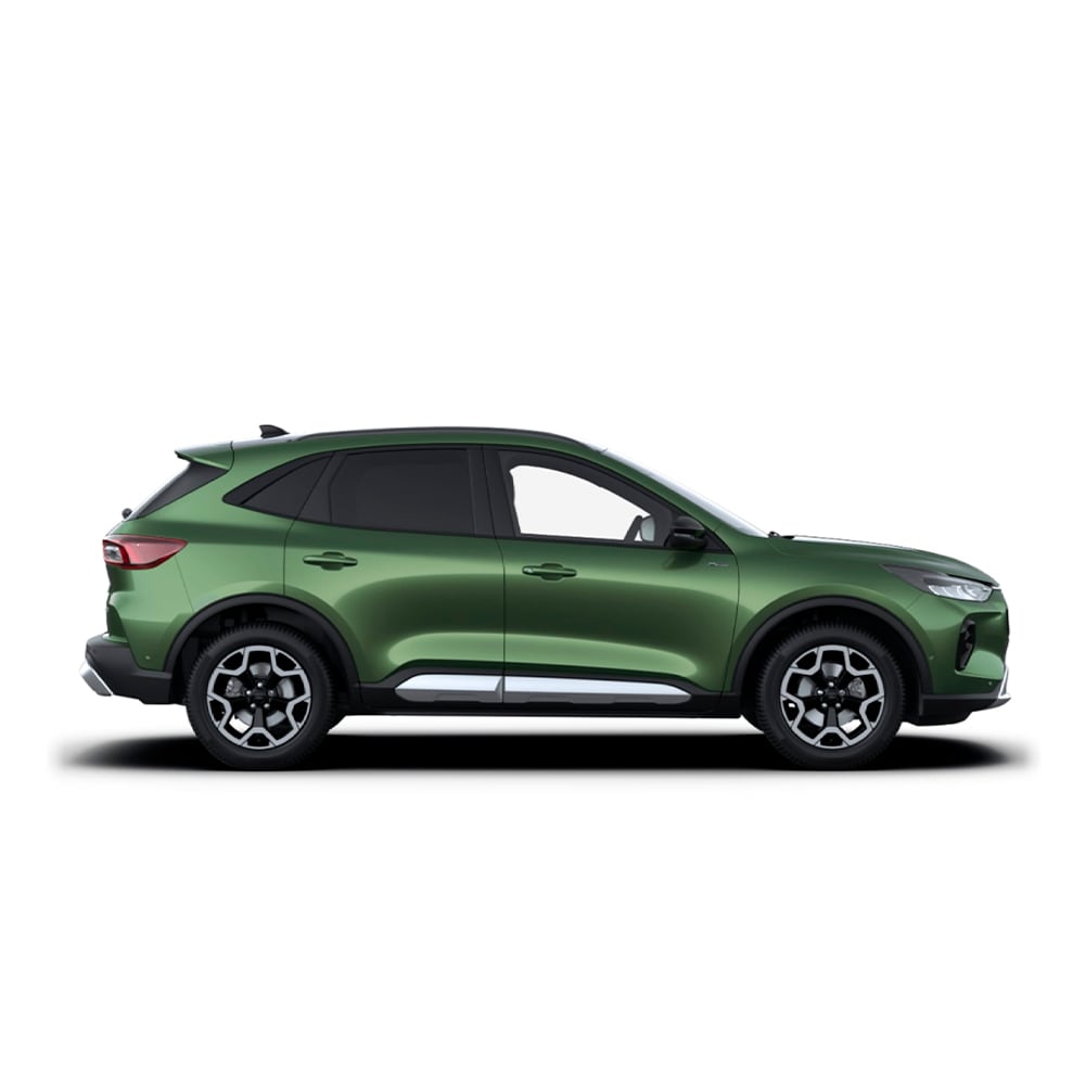 Una Ford Kuga Full Hybrid verde.