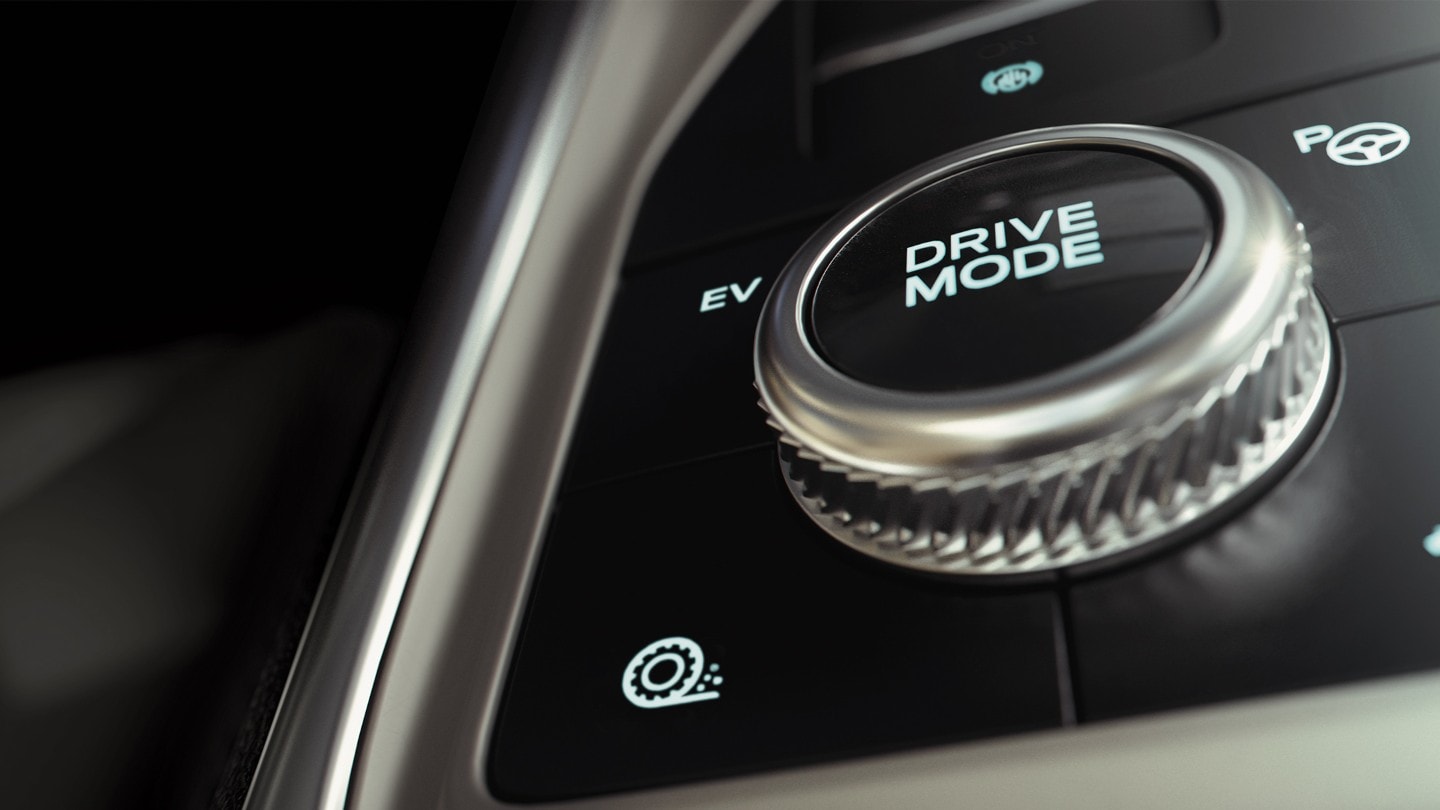 Ford Explorer Plug-In Hybrid. Interni, visuale dettagliata del selettore modalità di guida