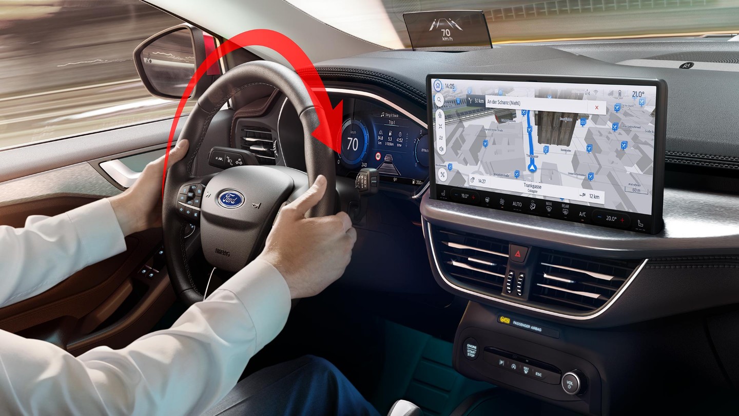 Ford Focus: assistente alla sterzata evasiva.