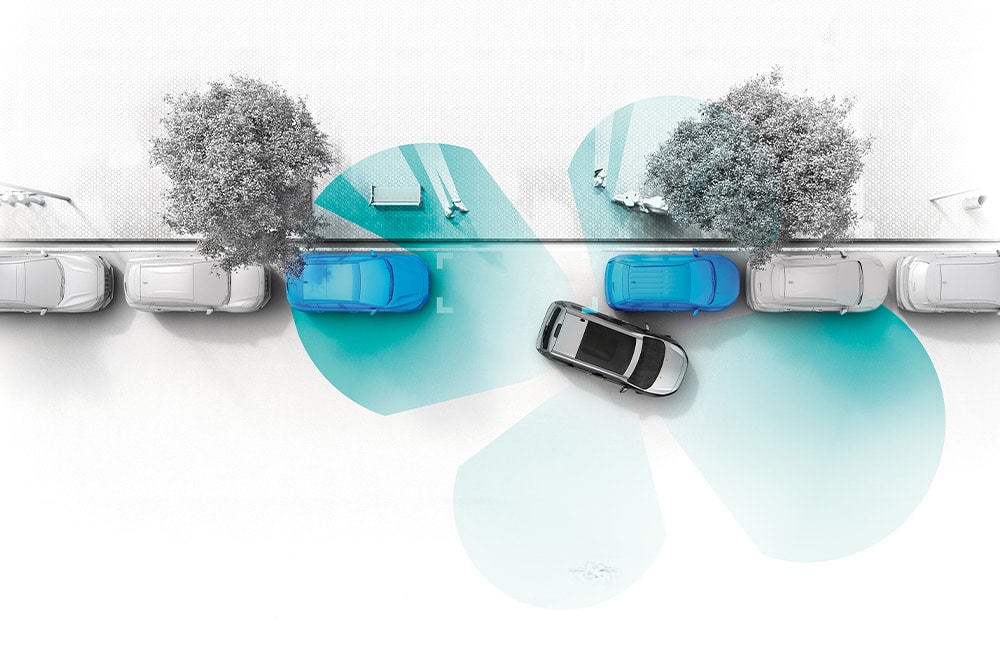 Illustrazione dell’assistente di parcheggio attivo