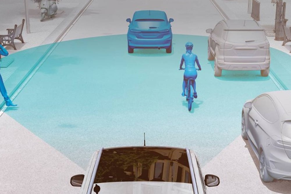Ford Transit, illustrazione del Pre-Collision Assist
