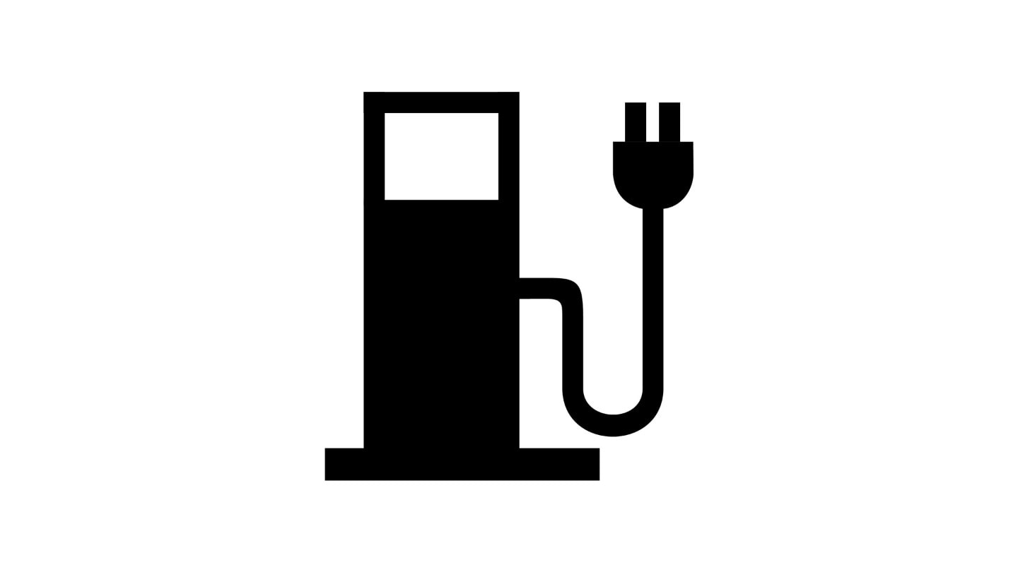 Simbolo stazione di ricarica elettrica