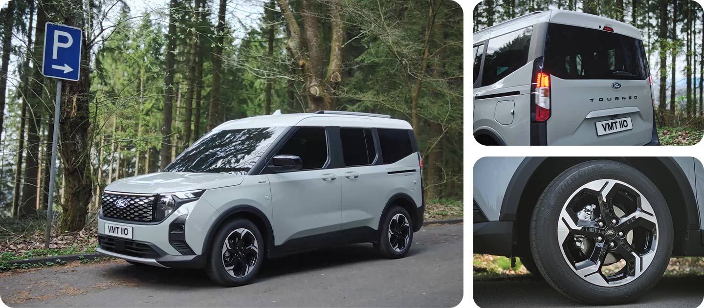 Ford E-Tourneo Courier – Sentiero nel bosco a sinistra