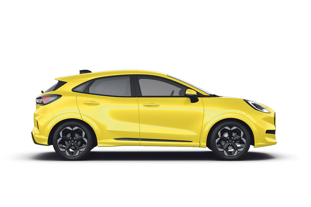 Ford Puma Gen-E giallo, parte della gamma SUV Ford.