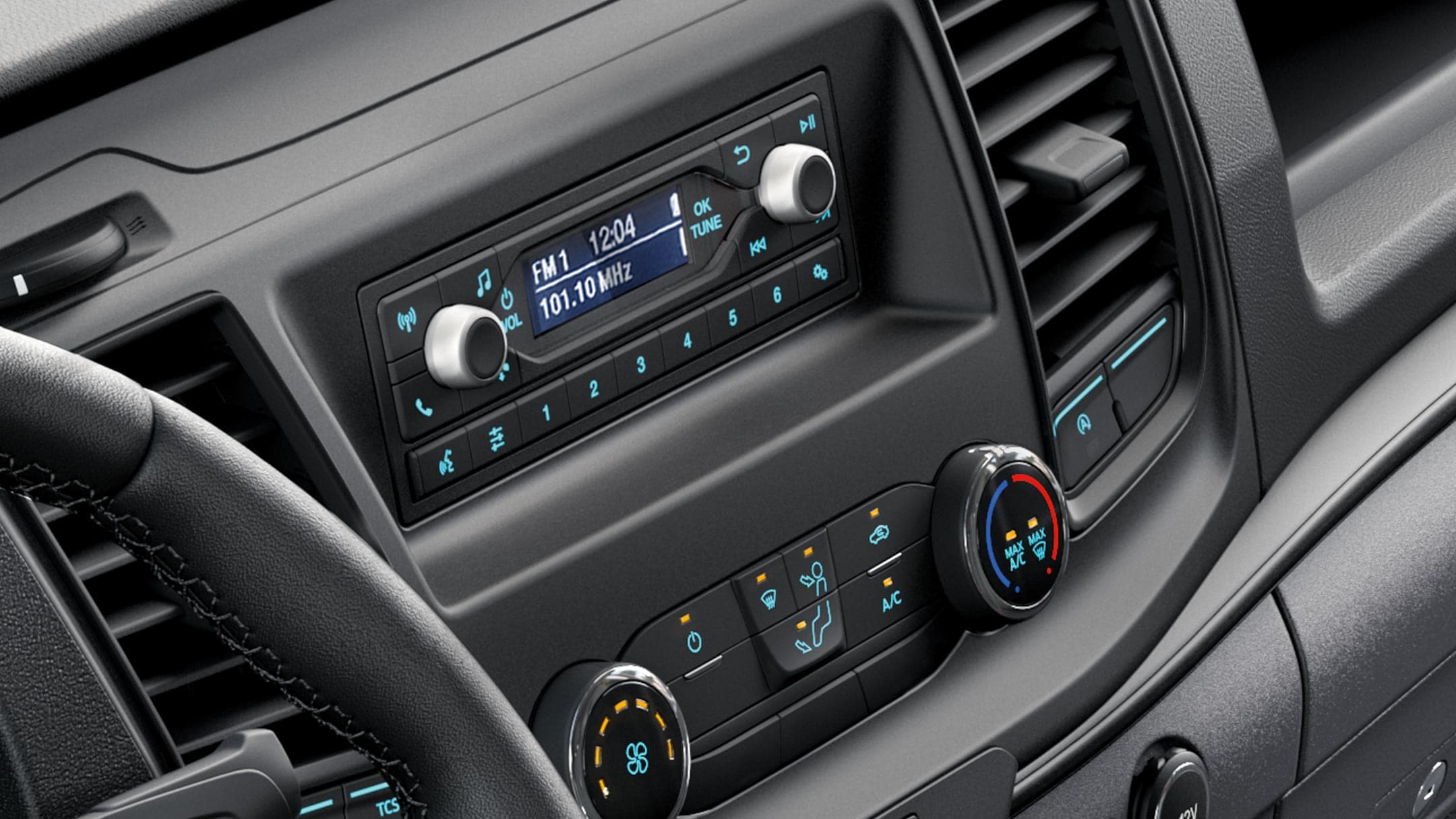 Ford Transit, dettaglio del sistema audio