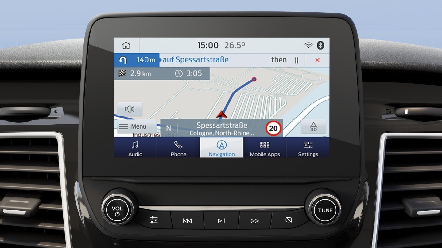 Sistema di navigazione Ford incl. Ford SYNC 3: connessione senza soluzione di continuità con controllo vocale e touchscreen
