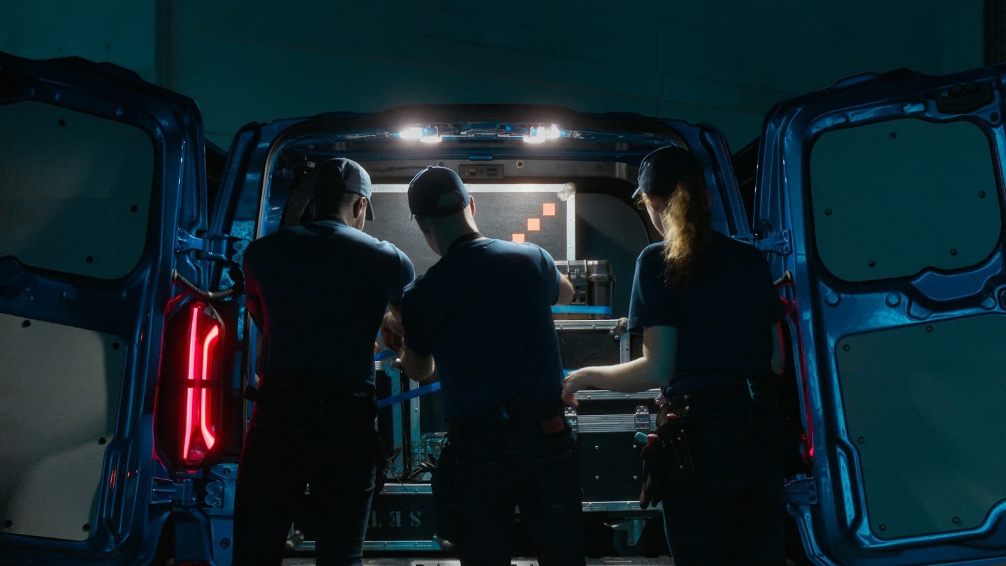 Ford Transit Custom, illuminazione a LED del vano di carico
