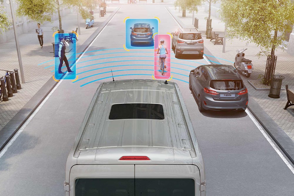 Grafica esplicativa del Pre-collision Assistent