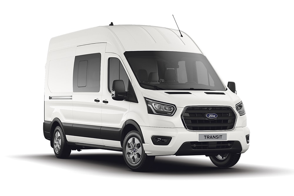 Ford Transit Van Combi bianco.