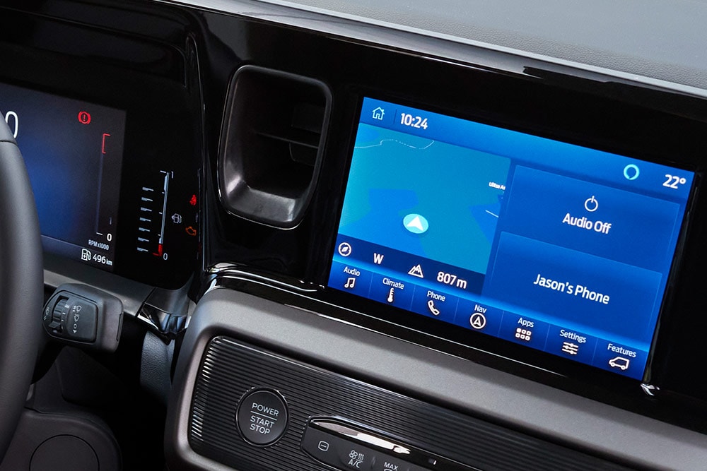 Il supporto per telefono del nuovo Ford Transit Courier