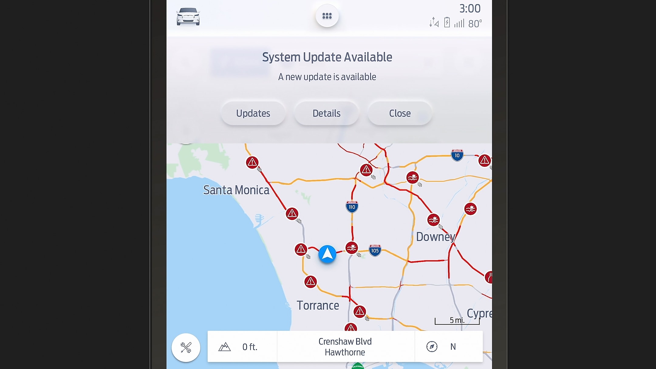 Visualizzazione di un aggiornamento over-the-air sul touchscreen del Ford SYNC 4 