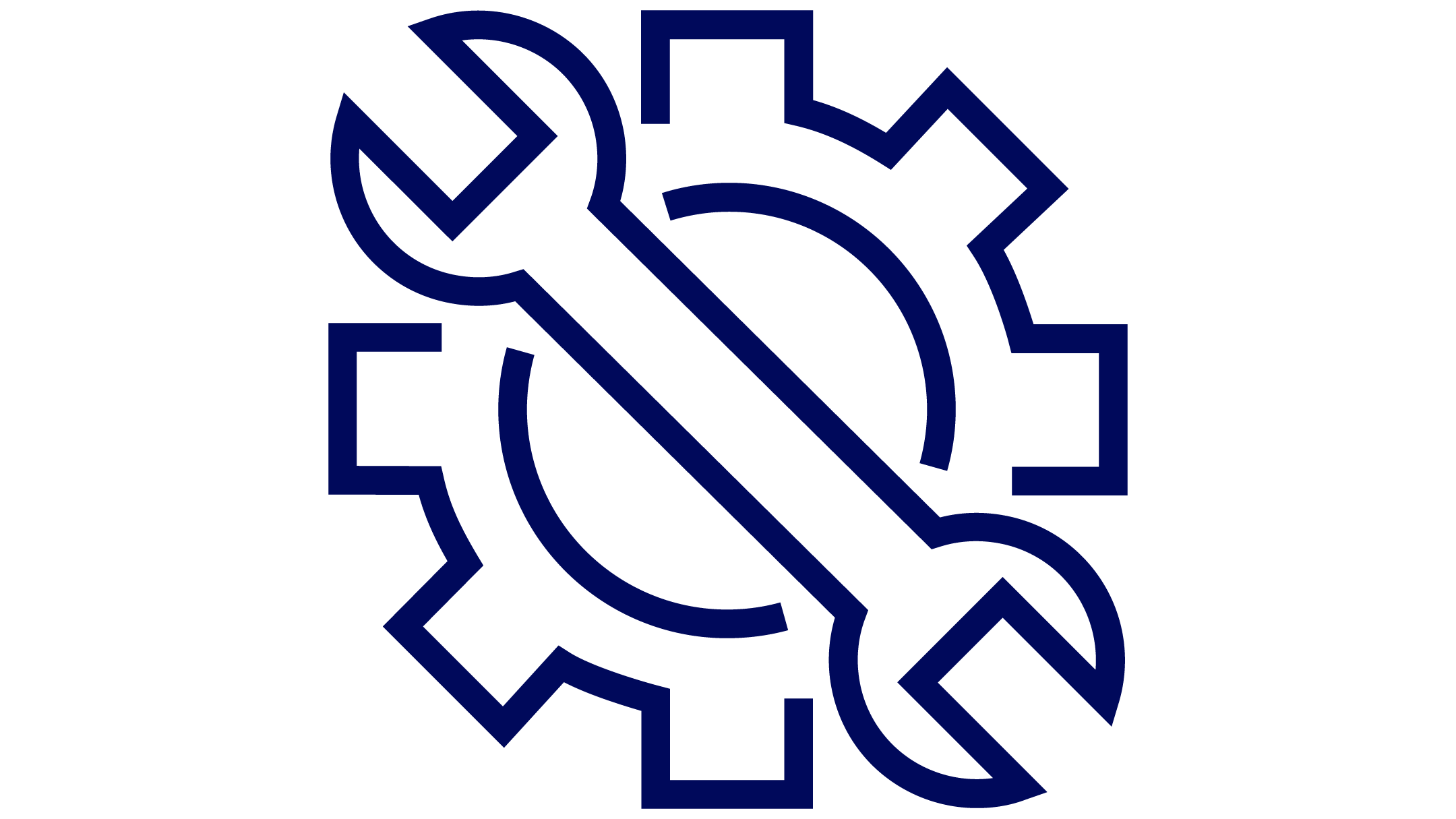 Raffigurazione di una chiave inglese e una ruota dentata, con la scritta «Sicurezza»